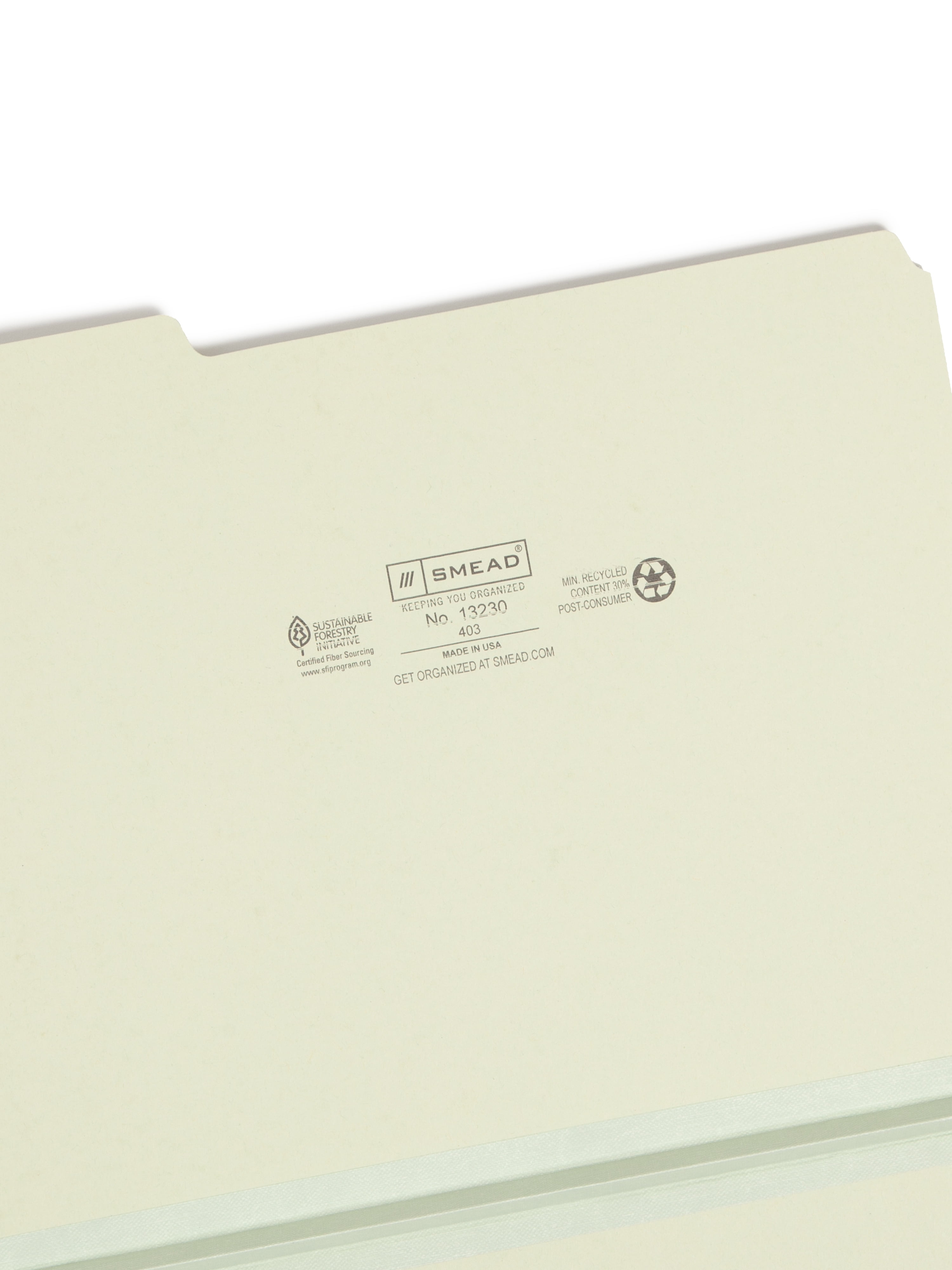 Smead Pressboard File Folder, 1/3-Cut Tab, 1" Expa
