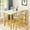 White+Gold, variant on Baxluxe Bar Table Set for 4, Counter Height Dining Table Set with 4 PU Leather Upholstered Backrest Chairs, Rectangular Kitchen Table and Chairs Set for Pub, Dining Room, Rustic Brown