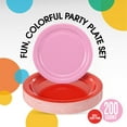 thumbnail image 5 of Exquisite Valentines Disposable Heavy Duty Paper Plates, 7 Inch Pink & 9 Inch Red, 200 Count, 350 GSM, 5 of 6