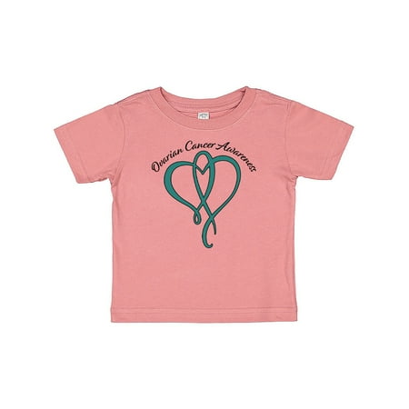 

Inktastic Ovarian Cancer Awareness with Teal Heart Ribbon Gift Baby Boy or Baby Girl T-Shirt