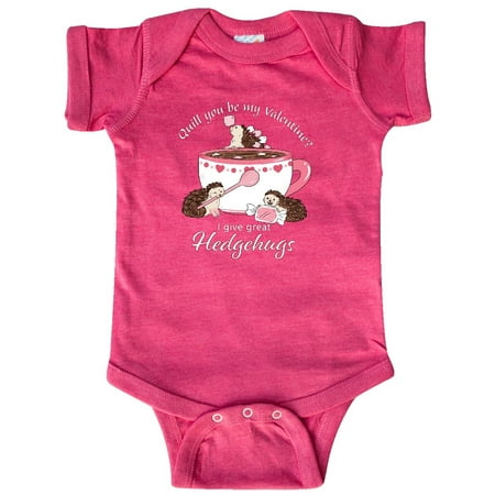 

Inktastic Quill You be My Valentine I Give Great Hedgehugs Gift Baby Boy or Baby Girl Bodysuit