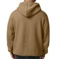 thumbnail image 4 of Zimjoy Mens Brown Hoodie Casual Loose Basic Hooded Fleece Sweatshirt Long Sleeve Drawstring Baggy Pullover Sweatshirts with Pocket, Camel 3XL, 4 of 5