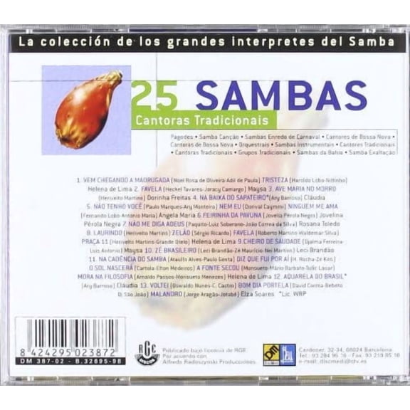 Various 25 Sambas. Cantoras Tradicionais (CD)