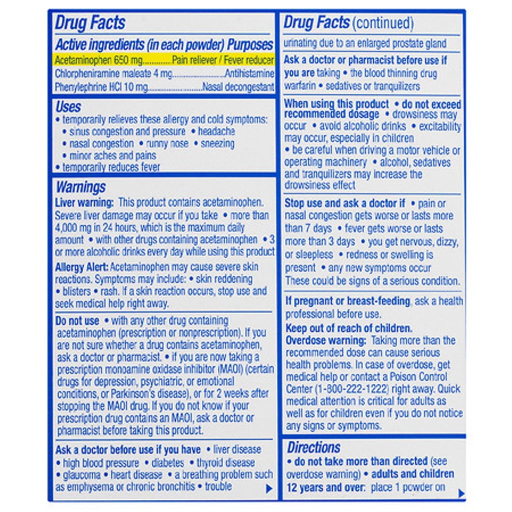 Buy BC Sinus Pain and Congestion Powder for Fast Pain Relief with