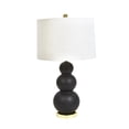 thumbnail image 1 of Sagebrook Home Ceramic 29" Triple Gourd Tablelamp, Matte Black, 1 of 1