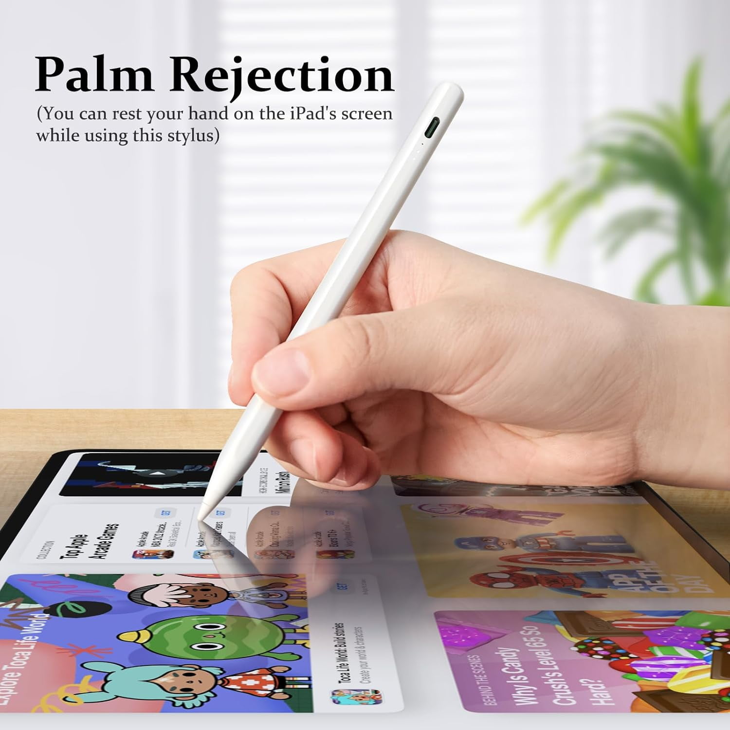 Stylus Pens for Touch Screens, Universal Fine Point iPad Pencil Compatible with iPhone/iPad/Samsung/Android/Tablet & Other Touch Screens (White)