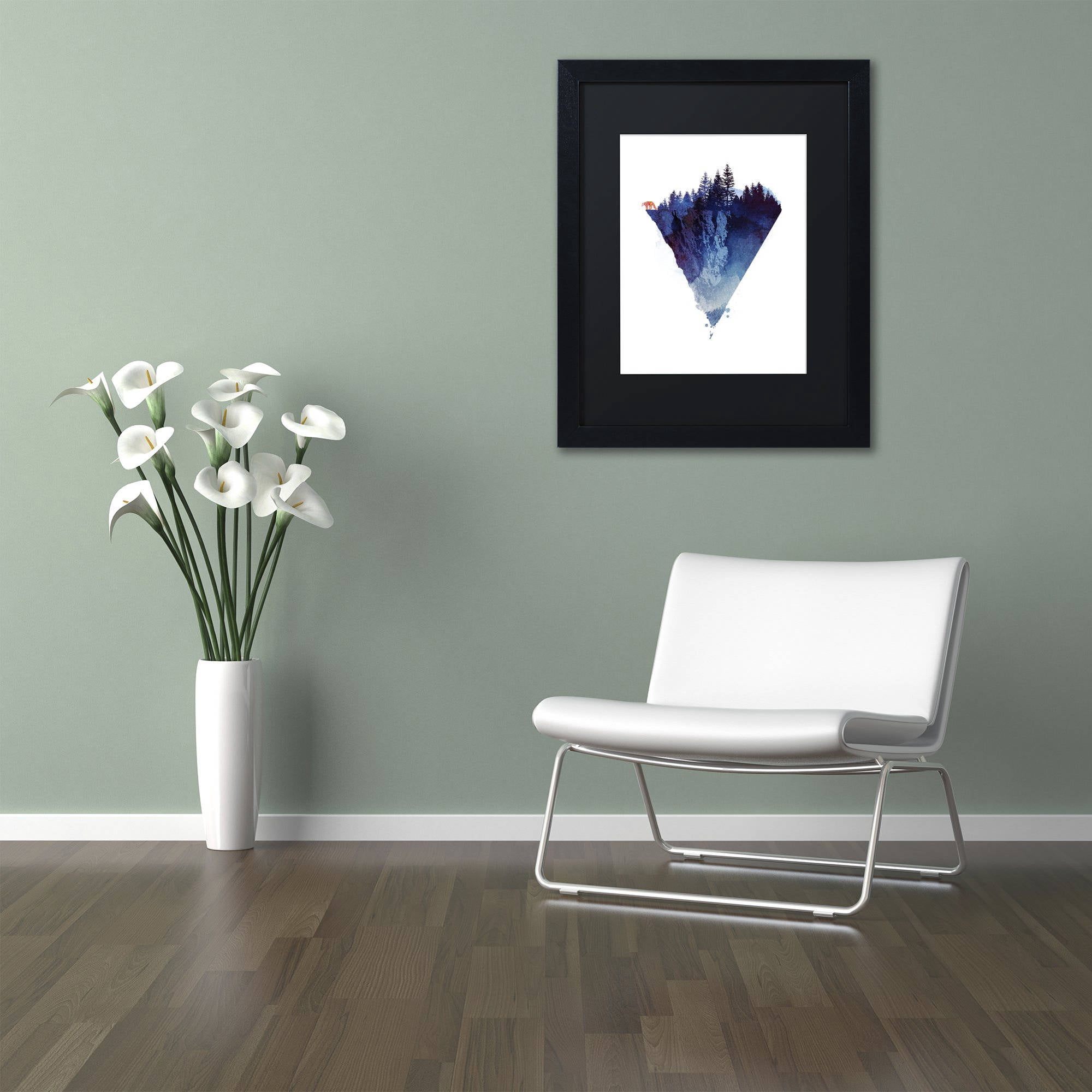 Trademark Fine Art 'Near To The Edge' Canvas Art by Robert Farkas, Black Matte, Black Frame