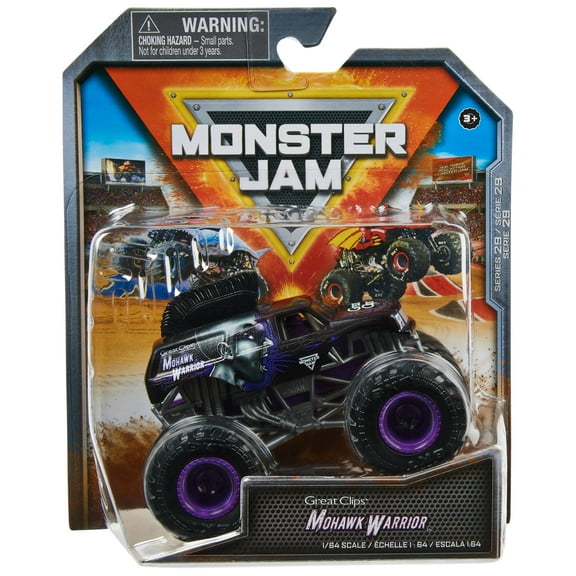 Monster Jam Mohawk Warrior - 1:64 Scale Monster Trucks, Girl and Boy Toys
