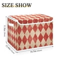 thumbnail image 3 of Foldable Fabric Storage Bin With Handle Collapsible Basket Box Storage With Lid Organizer Vintage Paper Background, 3 of 7