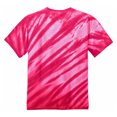 thumbnail image 7 of Mens Tiger Stripe Tie-Dye Short Sleeve Cotton Tee Pink X-Large, 7 of 7