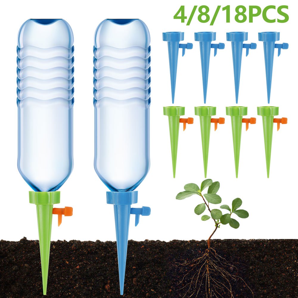 HOTBEST 4/8/18Pcs Potted Plant Automatic Watering Device Holiday Plant Watering System Automatic
