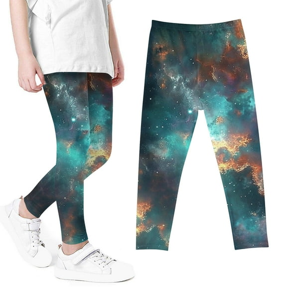 KkSLirnhs 7 Years Summer Girls' Athletic Leggings, Quick-Dry & Breathable, Elastic Waist for Comfort, Perfect for Running, Yoga, or Lounging, Sizes 8-16 Multicolor