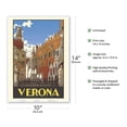 thumbnail image 2 of Verona Italy - Piazza delle Erbe Square - Vintage Travel Poster c.1938 - Master Art Print 10in x 14in, 2 of 4