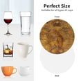 thumbnail image 6 of Lsque Vintage Map Pattern 4" Drink Coasters Set of 4, PVC Leather Absorbent Coasters, Table Coaster Set Decorative Coffee Cup Coasters Housewarming Gift -Round Shape, 6 of 6