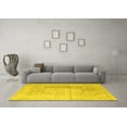 thumbnail image 3 of Ahgly Company Indoor Square Abstract Yellow Contemporary Area Rugs, 6' Square, 3 of 4