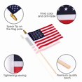 thumbnail image 4 of Small Us Flags Mini American Flag On Stick 4" X 6" - Small Mini American Flags, 4 of 6