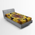 thumbnail image 1 of Ambesonne Yellow and Blue Fitted Sheet, Mandala, Twin Size, Multicolor, 1 of 2