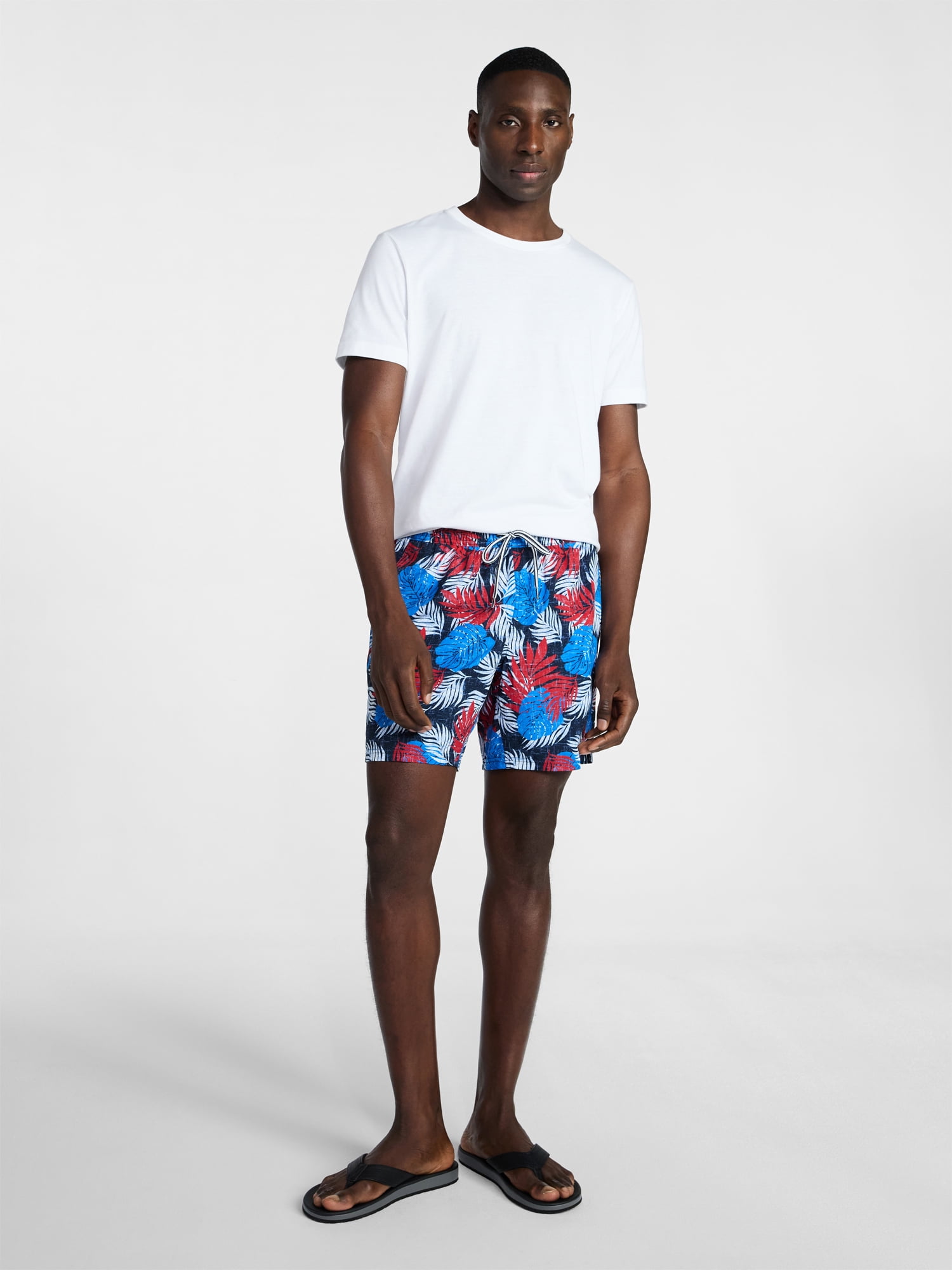 George Men's and Big Men's Performance Lined Swim Trunks, 5" Inseam, Sizes S-3XL