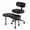Black, variant on CONCETTA Meditation Cross Legged Chair PRO, Featuring Mobile Casters and 360° Swivel Design, Adjustable Backrest Relieves Pressure, Teddy Velvet, Pink