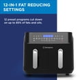 thumbnail image 2 of Westinghouse Dual Zone Air Fryer - Double Air Fryer Handcrafted with 2 Independent Baskets, Separate Heater and Control, 12 Preset Programs, and Adjustable Temperatures, 2 of 9