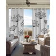 thumbnail image 3 of Black Dandelion Blackout Curtains 54 Inch Length 2 Panels Set for Living Room Bedroom, Spring Country Modern Minimalist Flower Room Darkening Window Curtains Thermal Black Out Curtain 52"x54", 3 of 8