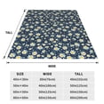 thumbnail image 3 of Pofeuu Daisy Floral B Print Ultra-Soft Micro Fleece Blanket,for Bed Or Sofa,All Season Throw Blankets Flannel Blanket-60"x50", 3 of 7
