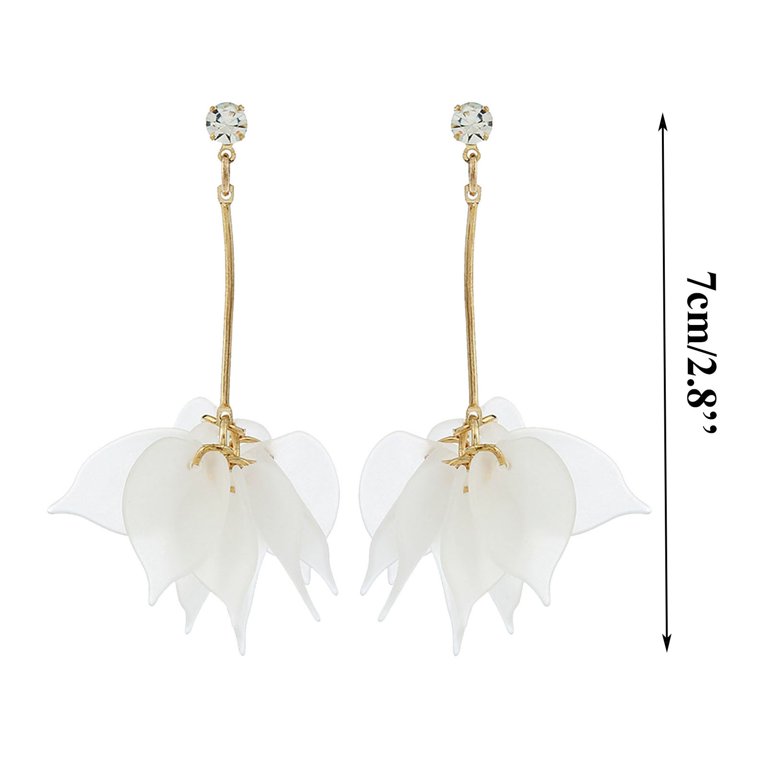 新品 完売品 Èaphi tear drop design tops ivory EHQJNJ Opal Earrings for Women 1 Pair Gold Tropical Flower