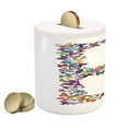 thumbnail image 2 of Letter B Piggy Bank, Exoticism Beauty Fragility Theme Springtime Creatures Forming Letter B Feminine, Ceramic Coin Bank Money Box for Cash Saving, 3.6" X 3.2", Multicolor, by Ambesonne, 2 of 4