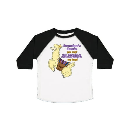 

Inktastic Cute Jumping Alpaca-Grandpa s House You Say ALPACA my bags! Gift Toddler Boy or Toddler Girl T-Shirt