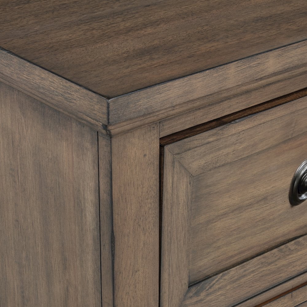 New Classic Furniture Mariana Wood 5-Drawer Chest in Vintage Mocha