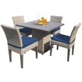 thumbnail image 1 of TK Classics Table à Manger Carrée de Patio Oasis avec 4 Chaises en Bleu Marine, 1 of 1