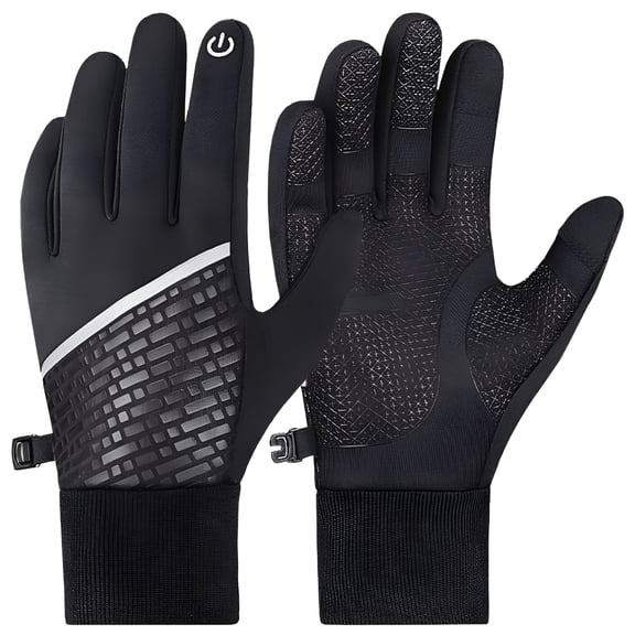 BESTSKY Winter Thermal Waterproof Gloves Black for Men Women Outdoor Sports