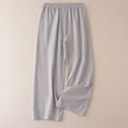 thumbnail image 5 of Utoimkio Women's Floral Embroidered Pants,Elastic Waist Wide Leg Trousers with Pockets, 5 of 8