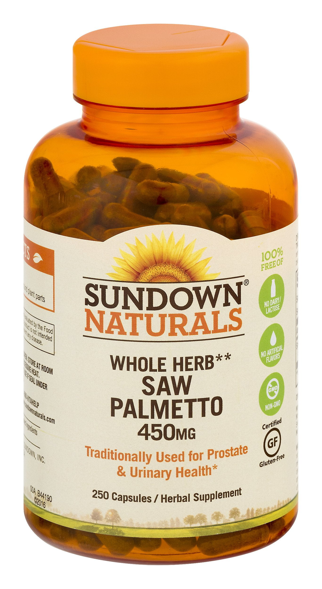 Sundown Saw Palmetto for Him NonGmo Clean Nutrition 450mg 250 ct, 3