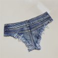 thumbnail image 4 of JIKNTTR Womens Ripped Denim Shorts Womens Sexy Mini Denim Shorts Low Rise Jean Shorts Tight Fit Nightclub Dance Shorts Hot Pants Clubwear Comfy Loose Fit Shorts, 4 of 8