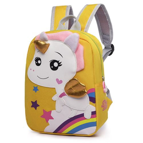 Cute Cartoon Middle School Student Bag Unicorn Girl Rainbow Pony Backpack, Fashion Backpacks