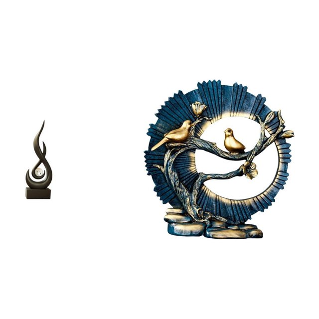 Escultura abstracta de fuego, estatua de resina, adorno, figura decorativa, estatuilla de pareja con fina artesanía, ideal para regalar.