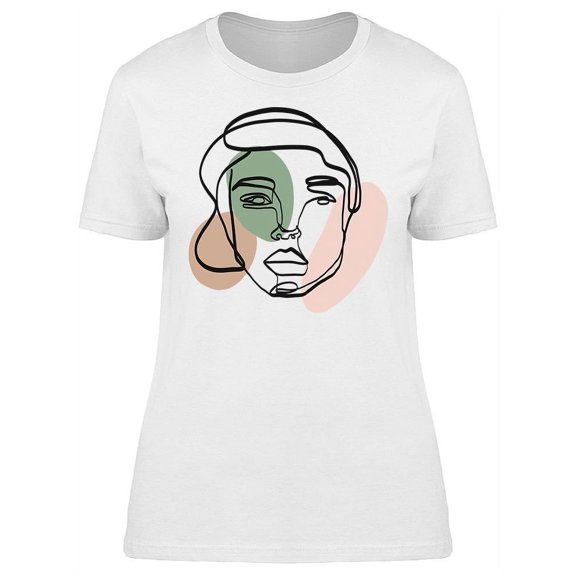 Abstract Face Portrait T-Shirt Women -Image by Shutterstock, Female Small