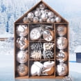 thumbnail image 1 of POINTERTECK 70Pcs Christmas Tree Ornament Set Christmas Ball Ornament Hanging Christmas Tree Baubles Reusable Xmas Tree Ornament Christmas Tree Decoration for Holiday Christmas, 1 of 11
