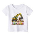 thumbnail image 4 of Wuxian Girls Tops Shirts Short Sleeve Easter Bunny Letter Print Fashionable Casual Round Neck T Shirt Loose Fit Cozy Funny Graphic Tees Summer Relaxed Breathable Cozy Dailywear,White,3-4 Years, 4 of 4