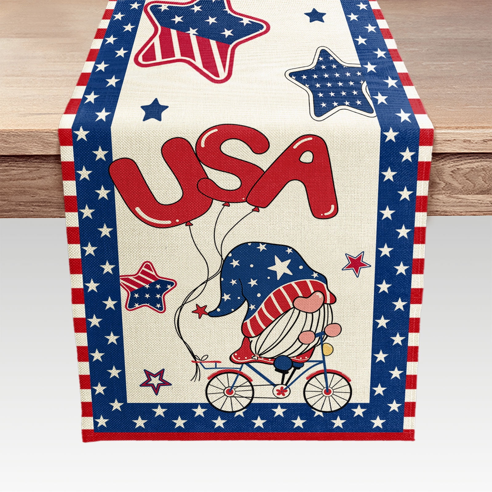 Happy Independence Day Cute Gnome Dining Table Runner 72 inches Long ...