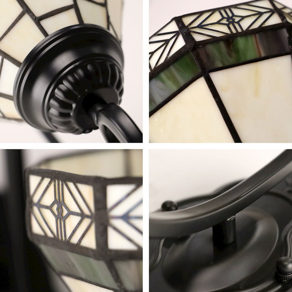 CHLOE Lighting Belle Mission-Style 1- Light Blackish Bronze Finish Wall Sconce 7" Shade
