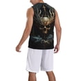 thumbnail image 2 of Sikiie Vintage Ornate Skull Basketball Jersey Reversible Men's Mesh Athletic Sports Shirts Training Practice S-4XLSmall, 2 of 6