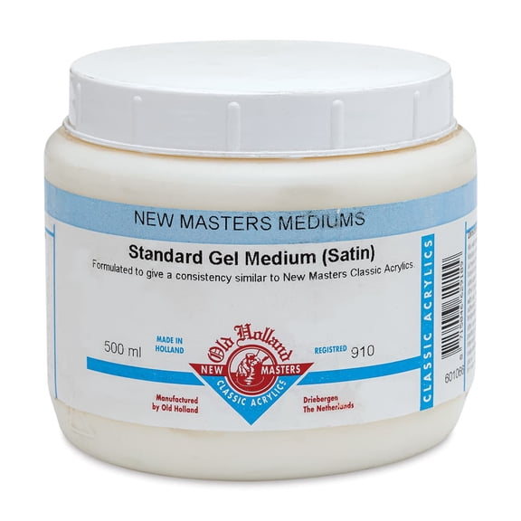 Old Holland New Masters Standard Gel Medium - Satin, 500 ml jar