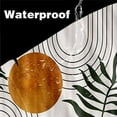 thumbnail image 6 of Mid Century Abstract Shower Curtain for Bathroom, Boho Neutral Minimalist Modern Boho Art Geometric Leaf Plant Bath Curtains, Terracotta Arch Curve Sun Waterproof Bathtub Curtains with Hooks, 6 of 6
