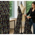 thumbnail image 5 of Soimoi Black Cotton Voile Fabric Bottle & Wine Glass Bar Print Fabric by the Yard 42 Inch Wide, 5 of 7