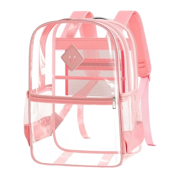 UJNDER Girls school backpack Transparent Soft Jelly Large Capacity Lightweight Student Bookbag for Boys Girls Clear Design book bags for kids Pink,One Size