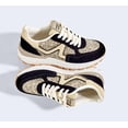 thumbnail image 6 of LUCKY STEP Womens Retro Chunky Sneakers Fashion Color Blocked Casual Shoes,Gold&Black, 6 of 10