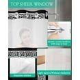 thumbnail image 4 of No Hook Shower Curtain with Snap in Liner, Chinese Style Pattern Black Background Hotel Shower Curtains for Bathroom, Washable Shower Curtain Liner Set with Mesh Top Window, 36"x72", 4 of 6