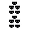thumbnail image 2 of Sonducket 5 piezas de ropa interior de mujer de cintura alta bragas cintura elástica Push Up calzoncillos abertura de pierna ancha para deportes Negro L 2piezas, 2 of 6